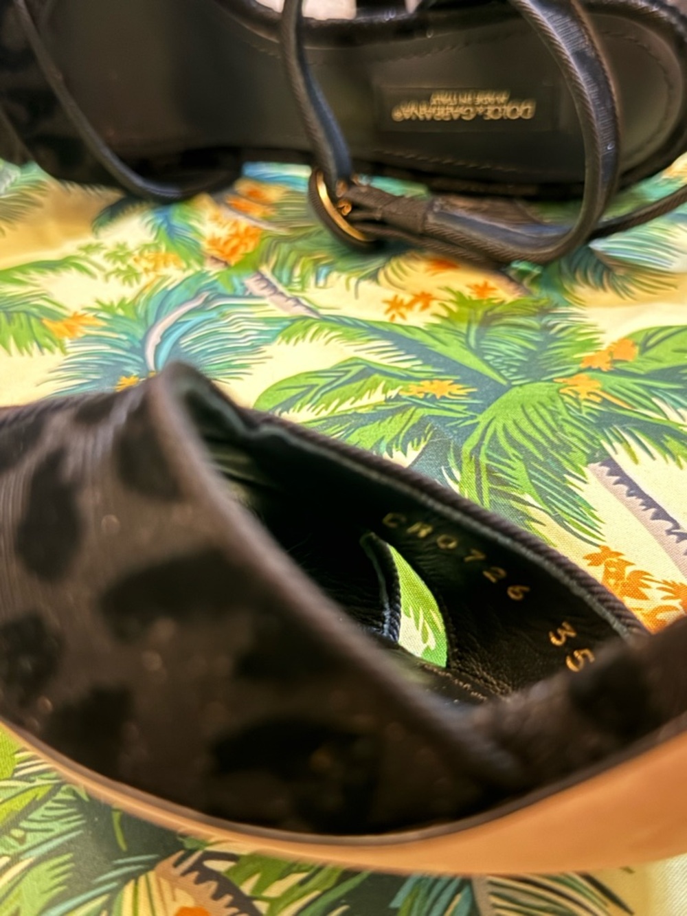 Dolce & Gabbana Black Leopard Print Sandal Heels - Picture 9 of 10
